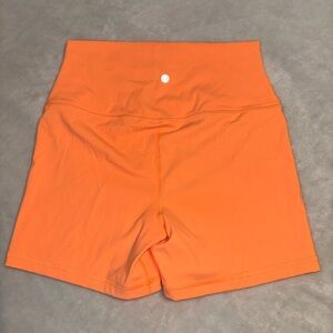 CRZ YOGA High-Waist Orange Bike Shorts
